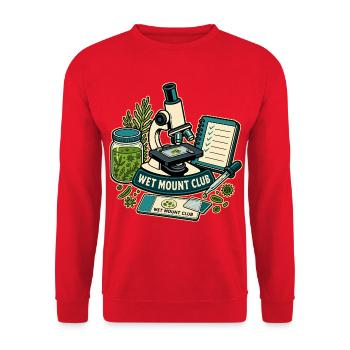 WET MOUNT CLUB - Unisex Pullover - Rot - Vorne - Alina (178cm) & Michal (187cm)