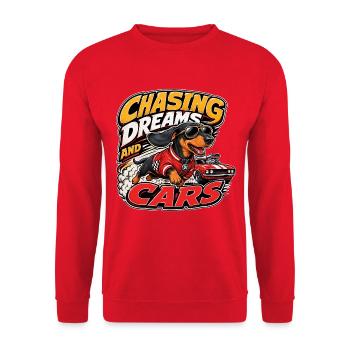 Dachshund - Unisex Sweatshirt - red - Front - Alina (178cm) & Michal (187cm)
