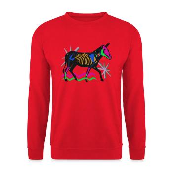 Neon Skeletesel - Unisex Sweatshirt - red - Front - Alina (178cm) & Michal (187cm)