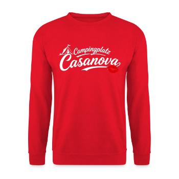 Campingplatz Casanova - Unisex Pullover - Rot - Vorne - Alina (178cm) & Michal (187cm)