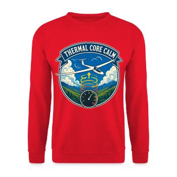 CALME DU CŒUR THERMIQUE - Sweat-shirt Unisexe - rouge - Devant - Alina (178cm) & Michal (187cm)