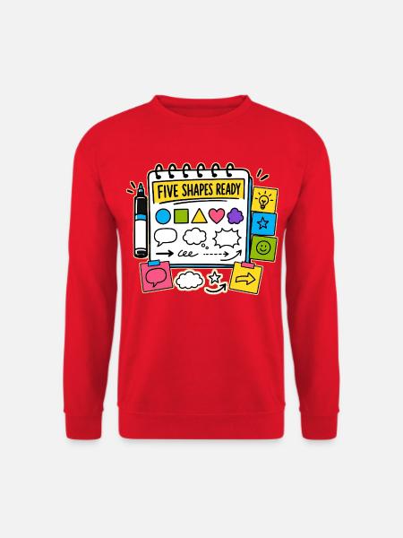 FIVE SHAPES READY - Unisex Pullover - Rot