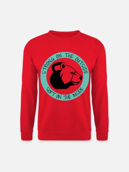 Strong Outside, Soft Inside Round - Unisex Pullover - Rot