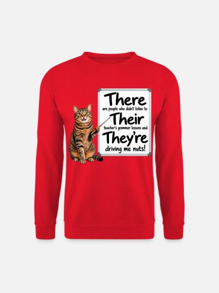 Grammatikunterricht - Unisex Pullover - Rot