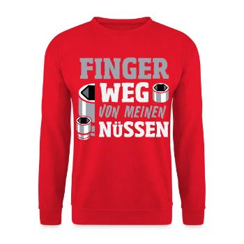 Anlagenmechaniker SHK Sanitär Heizung Handwerk - Unisex Pullover - Rot - Vorne - Alina (178cm) & Michal (187cm)
