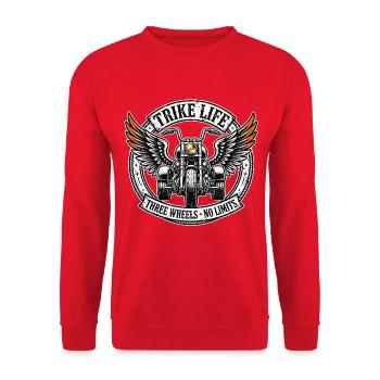 Trike Life Three Wheels No Limits - Unisex Pullover - Rot - Vorne - Alina (178cm) & Michal (187cm)