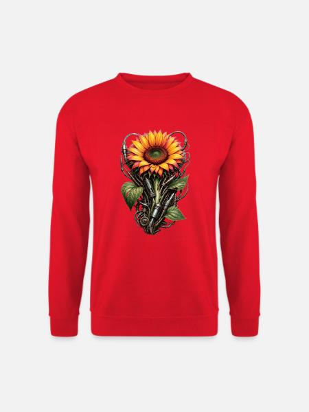 Mechanische Sonnenblume - Unisex Pullover - Rot