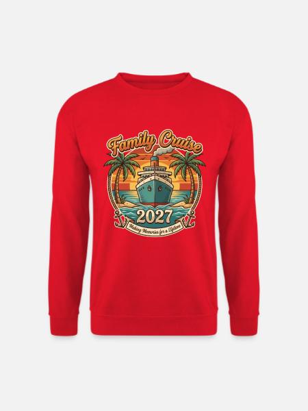 Familienkreuzfahrt 2027 Beach Sunset - Unisex Pullover - Rot