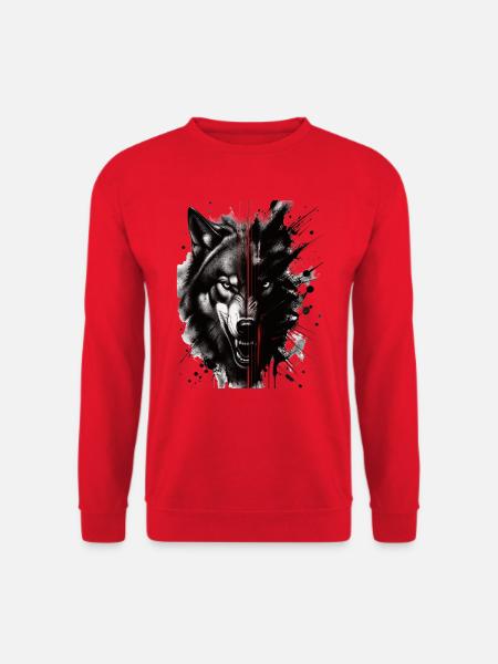 Wolf - Unisex Pullover - Rot