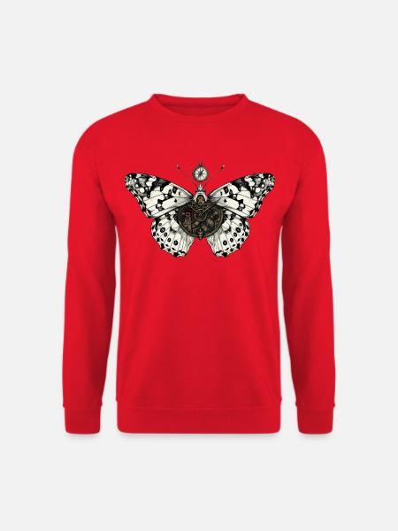 Steampunk-Motten-Halloween - Unisex Pullover - Rot