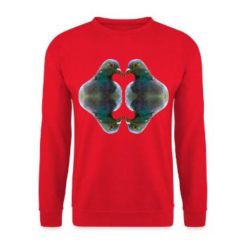 Dove Portrait Art - Unisex Pullover - Rot - Vorne - Alina (178cm) & Michal (187cm)