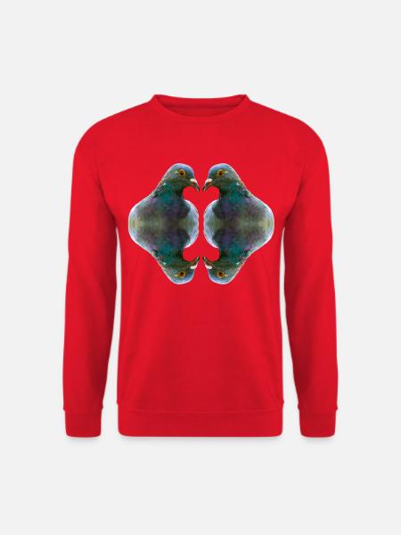Dove Portrait Art - Unisex Pullover - Rot