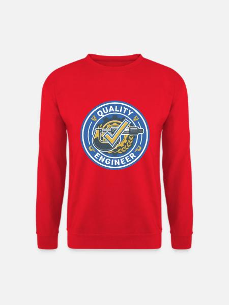 Qualitätsingenieur-Mikrometer-Messabzeichen-Geschenk - Unisex Pullover - Rot