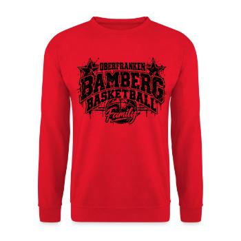 Bamberg Basketball Vintage Design - Unisex Pullover - Rot - Vorne - Alina (178cm) & Michal (187cm)