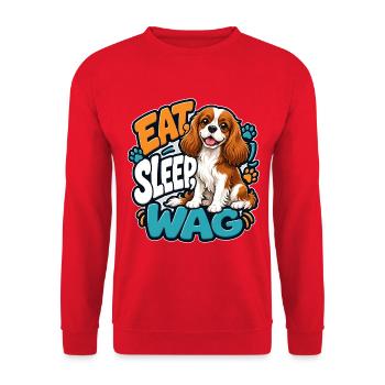 Kavallerier King Charles Spaniel - Unisex Pullover - Rot - Vorne - Alina (178cm) & Michal (187cm)
