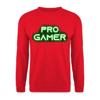 Pro Gamer Design für Esport Skill Wettbewerb - Unisex Pullover - Rot - Vorne - Alina (178cm) & Michal (187cm)