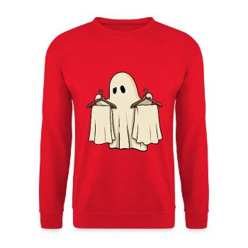 Nichts Anzuziehen Geist  - Unisex Pullover - Rot - Vorne - Alina (178cm) & Michal (187cm)