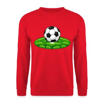 Fußball-Strafpunkt - Unisex Pullover - Rot - Vorne - Alina (178cm) & Michal (187cm)
