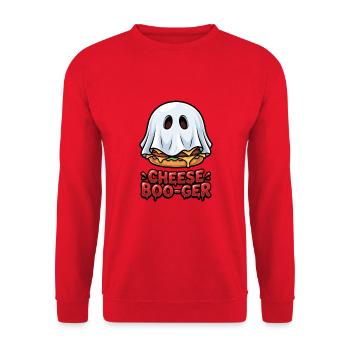 Cheese Boo-Ger Halloween - Unisex Pullover - Rot - Vorne - Alina (178cm) & Michal (187cm)