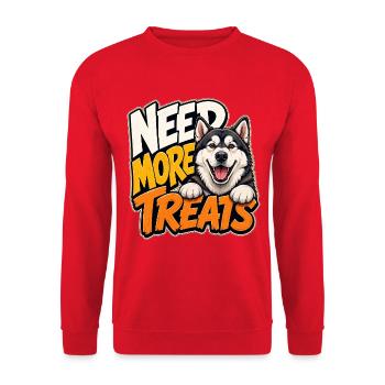 Alaskan Malamute - Unisex Pullover - Rot - Vorne - Alina (178cm) & Michal (187cm)