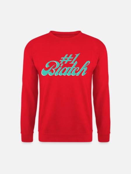 #1 Biatch [Türkis] - Unisex Pullover - Rot