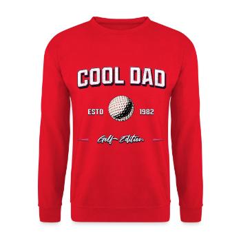 Cool Dad 1982 Golf Papa Geburtstag Geschenk - Unisex Pullover - Rot - Vorne - Alina (178cm) & Michal (187cm)