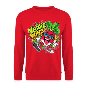 Cooles Radieschen - Unisex Pullover - Rot - Vorne - Alina (178cm) & Michal (187cm)