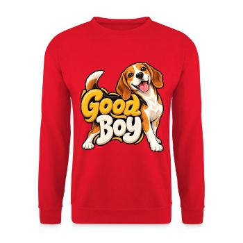 Beagle - Unisex Pullover - Rot - Vorne - Alina (178cm) & Michal (187cm)