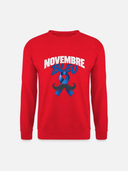 November Blauer Schnurrbart - Unisex Pullover - Rot