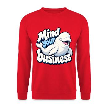 Milchwal - Unisex Pullover - Rot - Vorne - Alina (178cm) & Michal (187cm)