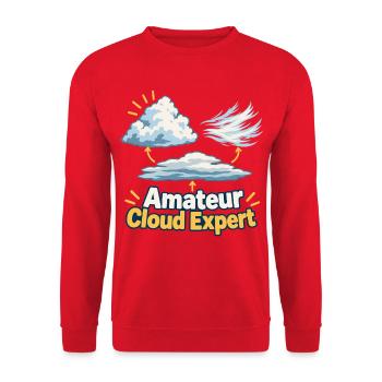 Amateur Cloud Expert  - Unisex Pullover - Rot - Vorne - Alina (178cm) & Michal (187cm)