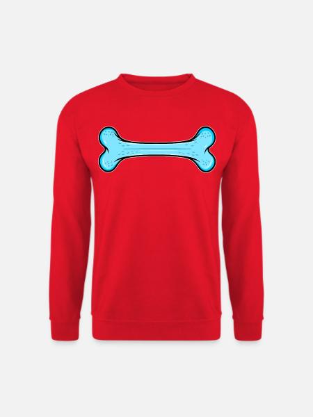 Blauer Hundknochen Comic - Unisex Pullover - Rot