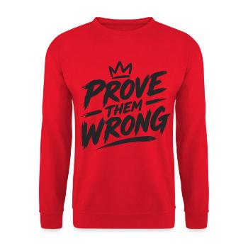 Prove Them Wrong - Unisex Pullover - Rot - Vorne - Alina (178cm) & Michal (187cm)