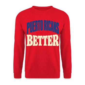 Puerto Ricaner Heimatliebe zeigen - Unisex Pullover - Rot - Vorne - Alina (178cm) & Michal (187cm)