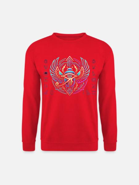Mystisches Geflügeltes Auge - Unisex Pullover - Rot