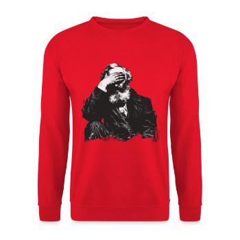 Marx Shocked - Unisex Pullover - Rot - Vorne - Alina (178cm) & Michal (187cm)