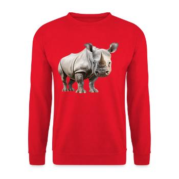 Nashorn - Unisex Pullover - Rot - Vorne - Alina (178cm) & Michal (187cm)