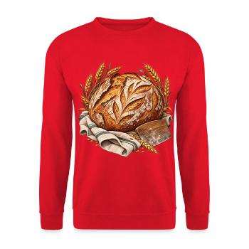 Sauerteigbrot - Unisex Pullover - Rot - Vorne - Alina (178cm) & Michal (187cm)