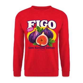 Figo – Fresh Purple Figs Spätsommerausgabe - Unisex Pullover - Rot - Vorne - Alina (178cm) & Michal (187cm)