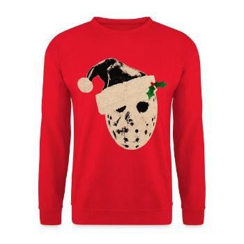 SANTA JASON - Unisex Pullover - Rot - Vorne - Alina (178cm) & Michal (187cm)