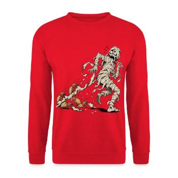 Mumie vs. Termiten - Unisex Pullover - Rot - Vorne - Alina (178cm) & Michal (187cm)
