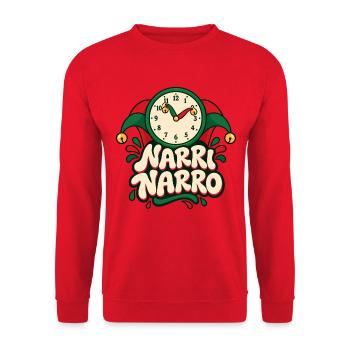 Narri Narro Fasnet 11:11 T-Shirt - Unisex Pullover - Rot - Vorne - Alina (178cm) & Michal (187cm)
