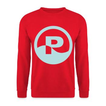 Poolboy | Poolgirl | Pool | Boy | Girl - Unisex Sweatshirt - red - Front - Alina (178cm) & Michal (187cm)