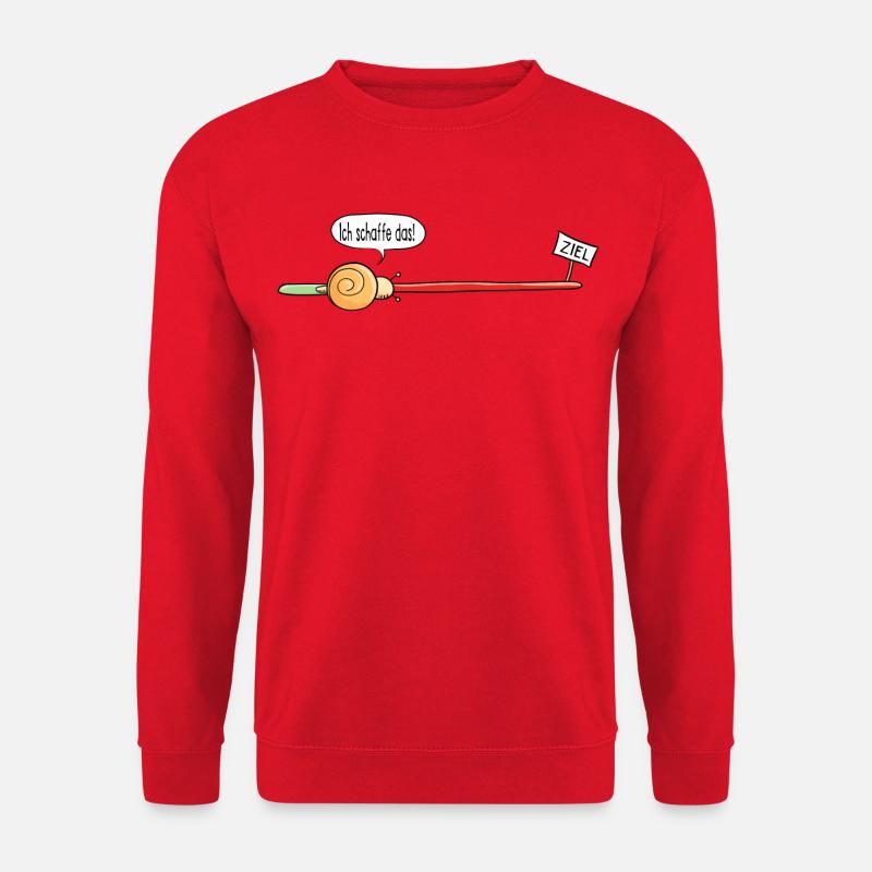 Der Weg ist das Ziel - Schnecke - Comic - Geschenk - Unisex Pullover - Rot
