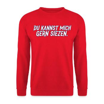Vous pouvez m’appeler par votre prénom - Sweat-shirt Unisexe - rouge - Devant - Alina (178cm) & Michal (187cm)