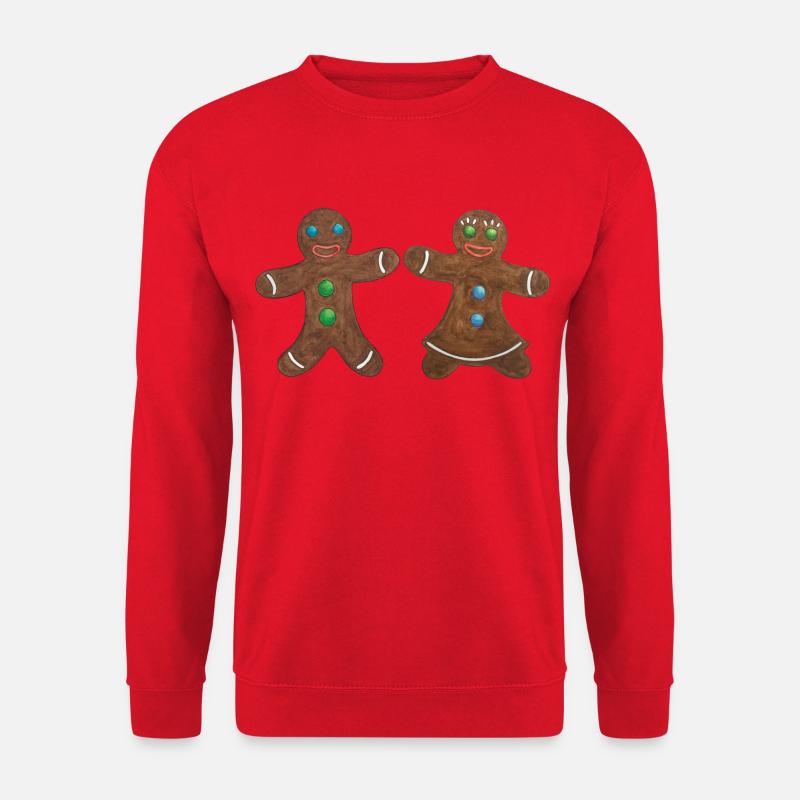Lebkuchenpaar hetero - Unisex Pullover - Rot
