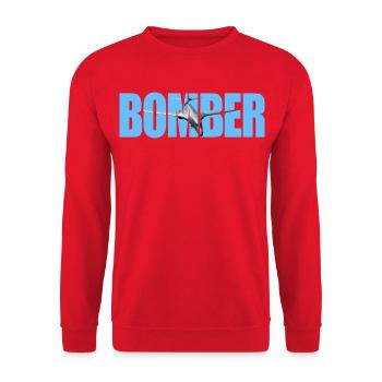 Bomber B-1B Lancer - Unisex Pullover - Rot - Vorne - Alina (178cm) & Michal (187cm)