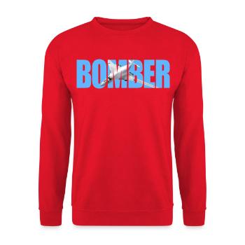 Bomber Tu-160 - Unisex Sweatshirt - red - Front - Alina (178cm) & Michal (187cm)