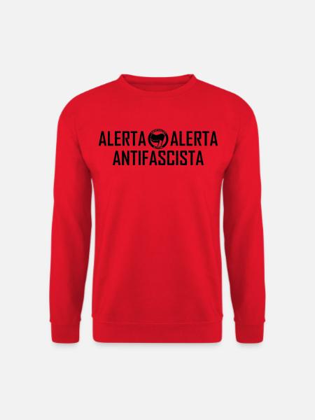 ALERTA ALERTA ANTIFASCISTA black - Unisex Pullover - Rot