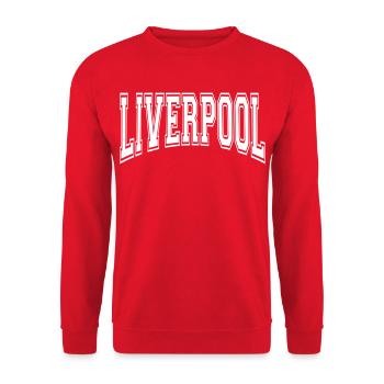 Liverpool - Sweat-shirt Unisexe - rouge - Devant - Alina (178cm) & Michal (187cm)